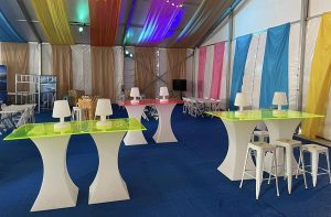 LED glow furniture rental for FIFA World Cup watch parties and soccer viewing lounges in Sarasota